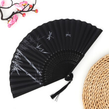 Handheld Fans Silk Folding Foldable Fans Vintage Bamboo Frames Chinese Japanese Fans for Dancing Cosplay Wedding Party Props Decoration