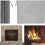 Legend Flame Fireplace Mesh Screen Curtain,2Pcs 24" Wide Panels, Black Matte 1