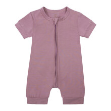 Baby Boys Girls Romper and Jumpsuit for Baby Comfortable Zipper Sleeper Short Sleeve Pajamas Purple 18-24 Months