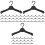 300Pcs Black Plastic Doll Clothes Hangers Mini Rack for Doll Wardrobe 4
