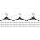 300Pcs Black Plastic Doll Clothes Hangers Mini Rack for Doll Wardrobe 5