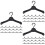 300Pcs Black Plastic Doll Clothes Hangers Mini Rack for Doll Wardrobe 7