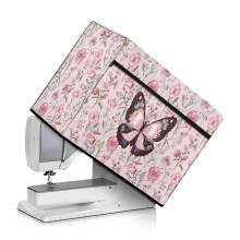 Butterfly Flower Sewing Machine Protector Cover – Lightweight, with Tote Handle & Pocket, Compatible with Most Machines