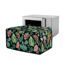 Stain-Resistant Toaster Oven Cover, 18.5"x14.5"x9", Monstera Print Dust Cover with Side Pocket