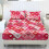 Pink King Bed Sheet Set Love Heart Checkered 3-Piece 1