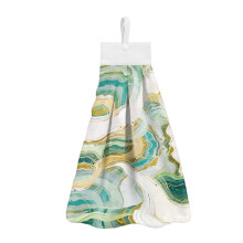 Marble Stripes Kitchen Hanging Towels, Absorbent Dish & Hand Towels (3 Pcs), Reusable with Loop, Easy to Clean – Compatible with Standard Hooks