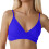 Women's Twist Front V Neck Bikini Top Padded Adjustable Spaghetti Straps Bathing Suit Tops Only 1