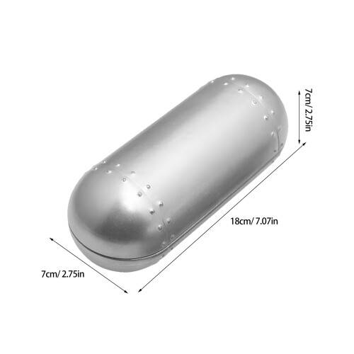 Silver Aluminum Eyeglass Hard Case Protective Storage Box 2