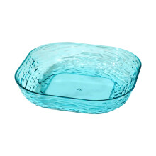 Clear Plastic Fruit Tray Large Capacity 9.6 Inch Serving Platter for Snacks Party Kitchen - Durable & Easy Clean