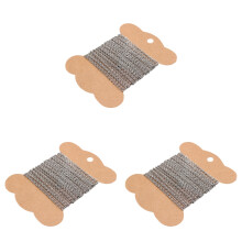 3Pcs Durable Stainless Steel Jewelry Chain Silver for DIY Necklace Kit