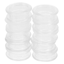 10Pcs Durable Transparent Silicone Finger Rings for Grooming Scissors