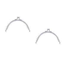 2Stk Metall Taschenrahmen Silber Mit Dekorativem Schloss Für DIY