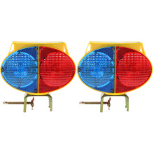 2St Zonnelamp LED Verkeersbaken Plastic Waterbestendig
