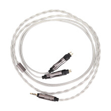 Câble en cuivre plaqué argent de haute qualité pour une clarté sonore améliorée, câble long et polyvalent compatible avec les écouteurs