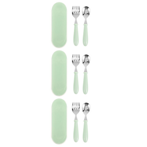 3Sets Babyvoedingsset Rvs Met Bewaardoos 1