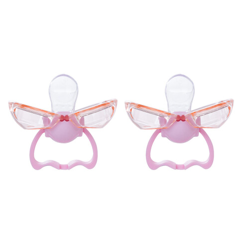 6Pièces Tétine Bébé Silicone Rose Sûr Facile D'entretien 1