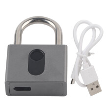 Solidna konstrukcja i wodoodporna kłódka na odcisk palca z zapasowym kluczem USB, ładowana przez USB, inteligentna, wodoodporna kłódka na odcisk