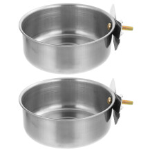 4Pièces Gamelles Acier Faciles À Installer Pour Perroquets