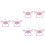 6Pièces Tétine Bébé Silicone Rose Sûr Facile D'entretien 6