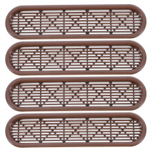 4Pcs Light Brown Plastic Louver Vents Durable Home Ventilation Covers