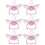 6Pièces Tétine Bébé Silicone Rose Sûr Facile D'entretien 8
