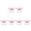6Pièces Tétine Bébé Silicone Rose Sûr Facile D'entretien 1