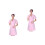 2Pièces Blouse Rose Courte Blouse Travail Hôpital 4