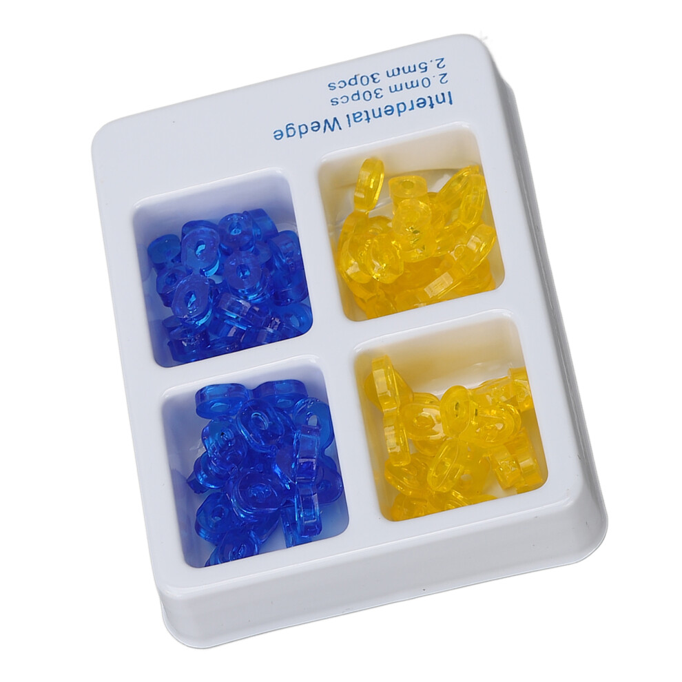 60pcs Dental Wedges Rubber Tooth Separator High Toughness Hospital Fixing