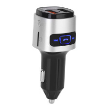 Bluetooth FM-lähetin autoon, jossa handsfree-puhelut, melunvaimennus, pikalataus, QC3 0LED -näyttö, kaksi USB-porttia, hifi-musiikin suoratoisto
