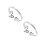 2Pcs Adjustable Silver Open Rings for Women Decoration 6