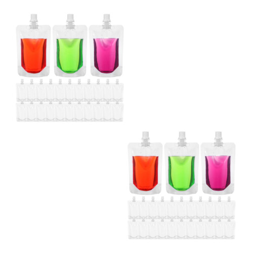 60Pièces Flasques Transparente Pour Stockage Boissons