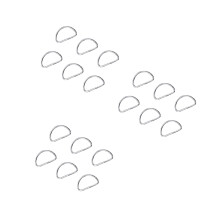 300Pcs Silver Semi-Circular D Rings for Handbags Keychains and Belts