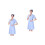 2Pcs Blue and Clinic Uniform Slim Fit Work Coat 4