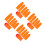 4Sets Lightweight ABS Garden Thumb Cutter Tool Orange Finger Separator 1