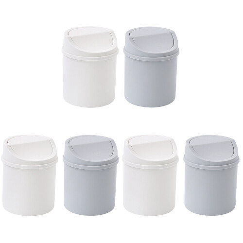 6Pcs Small Desktop Trash Cans Multi-Use Waste Bins for Home 1