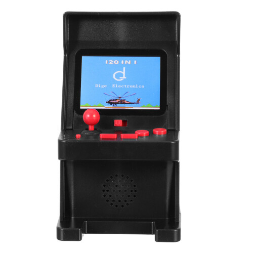 Compact Handheld Gaming Console Black ABS Nostalgia Electronics