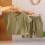 Σετ 2 τεμαχίων για παιδιά για κορίτσια: Henley Top & Ελαστικό σορτς, καλοκαιρινή, casual 2