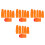4Sets Lightweight ABS Garden Thumb Cutter Tool Orange Finger Separator 5