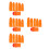 4Sets Lightweight ABS Garden Thumb Cutter Tool Orange Finger Separator 7