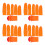 4Sets Lightweight ABS Garden Thumb Cutter Tool Orange Finger Separator 8