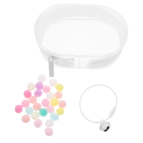 5St Multifunctionele PVC Pop Display Tas Transparant Met Sleutelhanger 2