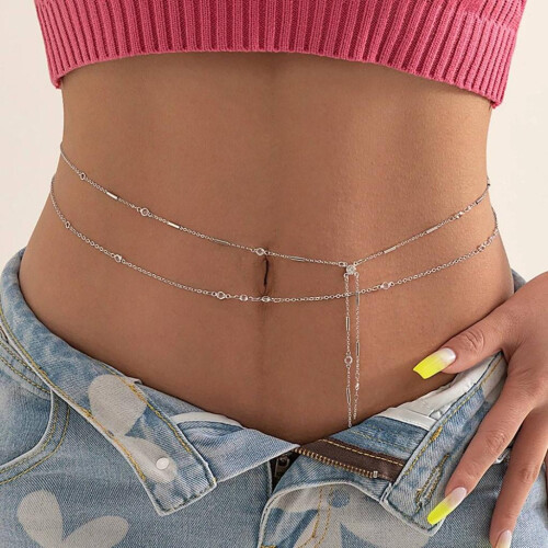 Waist Chain Double Layer with Tassels and Glitter 1