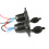 Dual USB 4-Port Power Socket Flush Mount 12V 24V 6