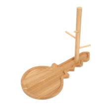 Mug Tree with6Hooks, Wooden Mug Holder Tree for Kitchen Countertop, Eco Friendly Bamboo Mug Stand Holds Six Coffee Cups