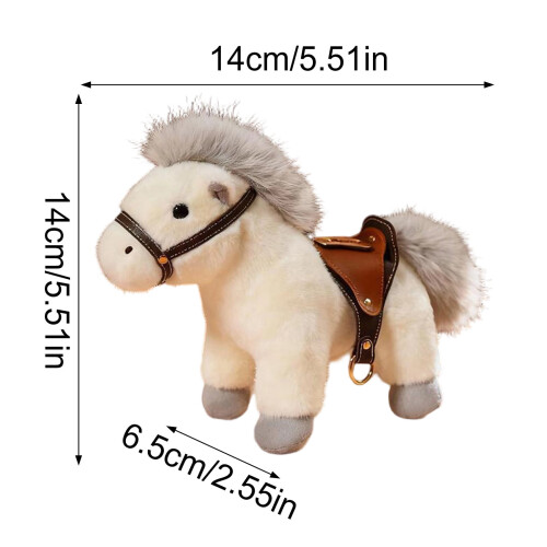 Cavallo di peluche, simpatico pony imbottito, 1 pezzo 1