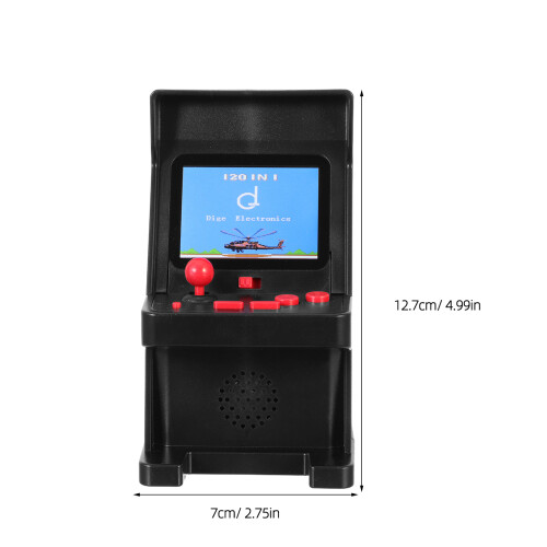 Compact Handheld Gaming Console Black ABS Nostalgia Electronics 1