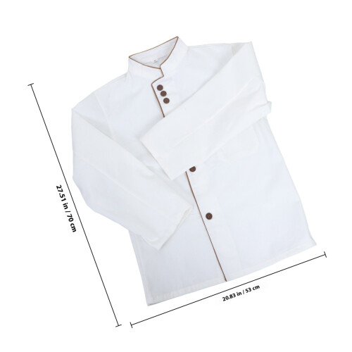 Weiß Kochjacke Langarm Unisex, Robust, Leicht Waschbar 1