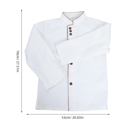 Weiß Kochjacke Langarm Unisex, Robust, Leicht Waschbar 2