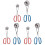 6Pcs Stainless Steel Meatball Clips Convenient Assorted Colors 1