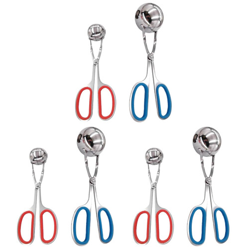 6Pcs Stainless Steel Meatball Clips Convenient Assorted Colors